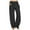 Black, variant on WIZUTIZ Womens Business Casual Pants Plain Stylish Loose Wide Leg Summer Pants Spandex Elastic High Rise Beach Pants Solid Drawstring with Pockets Beach Pants for Teen Girls Sports Party Black
