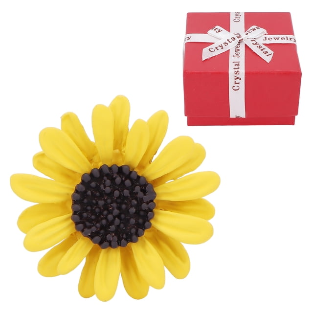 Broche de flor de Margarita, Pin de aleación de azafrán, girasol amarillo, Collar, Pin, abrigo, suéter, accesorios decorativos