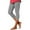 Gray, variant on ABATAB Capri Leggings for Women Stretch High Waisted Capris Lace Hem Comfy Summer Beach Vacation Capri Leggings