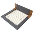 thumbnail image 4 of Modrest Jagger 87x96" Modern Veneer & Fabric Queen Bed in Dark Gray/Walnut, 4 of 8