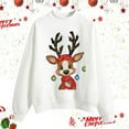 thumbnail image 2 of Fiaer Christmas Women Sweatshirts Cute Graphic Baggy Xmas Pullover Plus Size Long Sleeve Casual Breathable Comfort Tops White XL, 2 of 4
