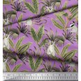 thumbnail image 3 of Soimoi Rayon Fabric Leaves & Lemur Animal Print Sewing Fabric Yard 56 Inch Wide, 3 of 3