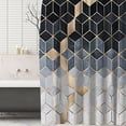 thumbnail image 4 of Cortina de ducha antimoho de 180 x 180 cm en tejido de poliéster. Cortina de baño original, impermeable y lavable a máquina. Con 12 ganchos para el baño, 4 of 4