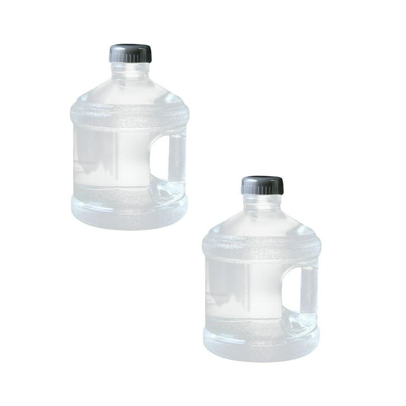 2Pack 0.8/1.3 Gallon Water Bottle With Cover Big Water Bottle With Cover Gym Water Bottle With Handle Gallon Water Jug (101/170 Oz Transparent) Outdoor Handle Large Capacity Water Glass&Bottle
