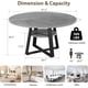 thumbnail image 2 of 47.2-pulgada round estilo rural kitchen dining mesa con almacenamiento estante, sturdy metal legs, space saving, asientos 4 - 6, gris, 2 of 7
