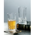 thumbnail image 4 of Lorren Home Trends Tall 12 Ounce Drinking Glass-Textured Cut Glass, Set of 6, 4 of 6