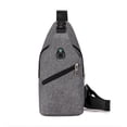 thumbnail image 4 of Sonducket Bolso cruzado resistente al desgaste, bolso de hombro de gran capacidad, bolsos con bandolera, compartimentos interiores con orificio para Bolsas de mensajero y de hombro Gris oscuro Sonducket AP011874-01, 4 of 6