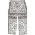 thumbnail image 2 of PJ Salvage Pantalones de salón de pijama con estampado de mosaico para mujer, multicolor, 2X, 2 of 2