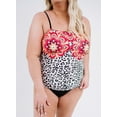 thumbnail image 6 of Uniexcosm Women's Swimsuit Plus Size Tankini Swim Dress Two-piece Bathing Suit with Shorts, 6 of 6