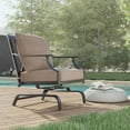 thumbnail image 3 of GRANDPATIO Outdoor Patio Chairs Set of 2, Bistro Set Rocking Chairs with Cushioned Seat & Backrest, Patio Conversation Furniture Set for Garden Deck, Beige, 3 of 8