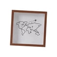 thumbnail image 2 of veasfak Shadow Box Frame Compact Top Loading Display Case for Artworks Cards Tickets brown 20x20cm, 2 of 8