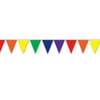 Beistle 10" x 12' Indoor/Outdoor Pennant Banner; Rainbow 4/Pack 50707-RB