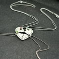 thumbnail image 2 of 4Pcs/Set Necklaces Pendants Rhinestone Inlaid Jewelry Gift Heart Shape Best Friends Forever and Ever BFF Pendant Necklace for Banquet, 2 of 7