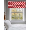 thumbnail image 3 of Valances for Windows Red Rod Pocket Cafe Window Treatments Valance Curtains for Kitchen Bathroom Laundry Basement Windows 42"x12", 3 of 9
