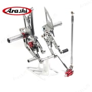 Arashi (Version 2.0)Adjustable Rearsets for HONDA CBR1000RR 2004 - 2007 / CBR600RR 2003 - 2005 2006 Motorcycle Accessories Reversed or GP Shift Footrests Foot Pegs Rear Set Gray