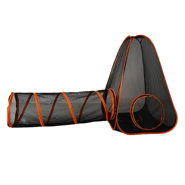 Mesh Cat Tunnel Cat Toys Mesh Cat Tent Outside for Running Training Hamster Triangle