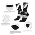 thumbnail image 3 of Vsdgher Abstract Black White Swirls Crew Socks for Men & Women, Breathable Casual Athletic Ankle Socks, 3 of 6