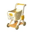 thumbnail image 3 of Carrito de compras de juguete, carrito de supermercado, carrito de almacenamiento de juguetes, juego de carrito de supermercado, juguete para niños de amarillo, 3 of 8