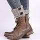 thumbnail image 3 of Calentadores de pierna cortos de calcetín de s de bota de cálido de invierno para mujer Gris Salvador Manguito de bota corto para mujer, 3 of 5