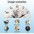 thumbnail image 3 of 1pc Printed Wall Clock for Home Living Room Bedroom Decoration Flat Round Afternoon Tea 300mm, 3 of 9
