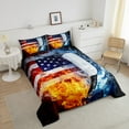 thumbnail image 4 of Ice Hockey Queen Comforter Set,Water and Fire Bedding Set,American Flag Bed Set,Ice Sports Game Down Comforter, 4 of 7