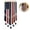 Without lights, variant on 50x27" Red White Blue Rag Flag Banner, Vintage Stars Tassels Hanging Decor for 4th of July Memorial Day Home Indoor Outdoor (Flagpole Not Included)