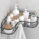 thumbnail image 4 of Lunxisen 4 Pcs Wall Mounted Bathroom Shelf Storage Rack Toilet Washstand Double Layer Simple Storage Rack Kitchen Counter Metal Storage Wall Storage Rack Bath Shelf, 4 of 9