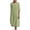 Green, variant on Lovskoo Cotton Linen Midi Dress for Women Summer Half Sleeve Solid Dresses Trendy Round Neck Loose Mid Calf Long Dress Black