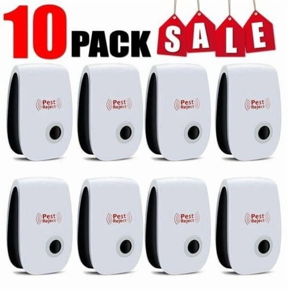 10 Packs Ultrasonic Pest Repeller Plug in New 2026 Pest Repellent, Power Saving, Home Indoor and Outdoor Use, Pest Reject Rat Repellent, Mice Repellent, Mosquitos, Roachs, Spiders, Bed Bugs, Fleas