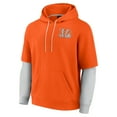 thumbnail image 2 of Unisex Fanatics  Orange Cincinnati Bengals Sleek Elements Pullover Hoodie, 2 of 6
