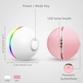thumbnail image 4 of Juguete interactivo para gatos, pelota rosa con luces, pelota de 4.ª generación para gatitos y cachorros, rotación automática de 360 grados., 4 of 5
