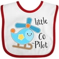 thumbnail image 3 of Inktastic Little Co-Pilot- Cute Helicopter Boys or Girls Baby Bib, 3 of 4