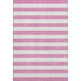 thumbnail image 2 of Addison Rugs Mayfield Washable Transitional Stripes Pink Rectangle Rug, 9' x 12', 2 of 5