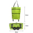 thumbnail image 5 of Bolsa de carrito de compras plegable shaofei con ruedas Bolsa de comestibles reutilizables Naranja, 5 of 5