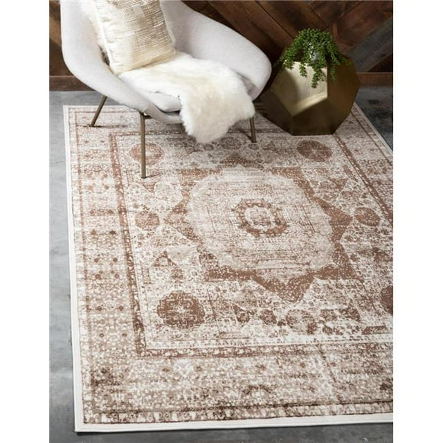 Unique Loom 3134981 5 x 8 ft. Imperial Lygos Rectangular Rug, Brown