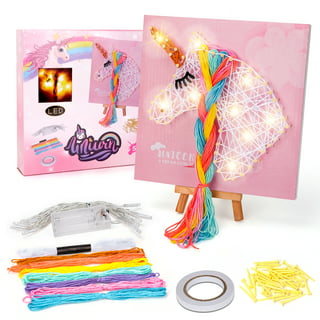  Loiion 3D String Art Kit for Kids-Arts and Crafts for Girls  Ages 8-12,Makes Light-Up Lanterns with Light, Ideas Toys for Girls,  Birthday Gifts for Girls, String Art Kit for 8 9