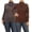Charcoal-Brown, variant on Women's Plus Size Long Sleeve Turtleneck Sweater Tops(Pack of 2)