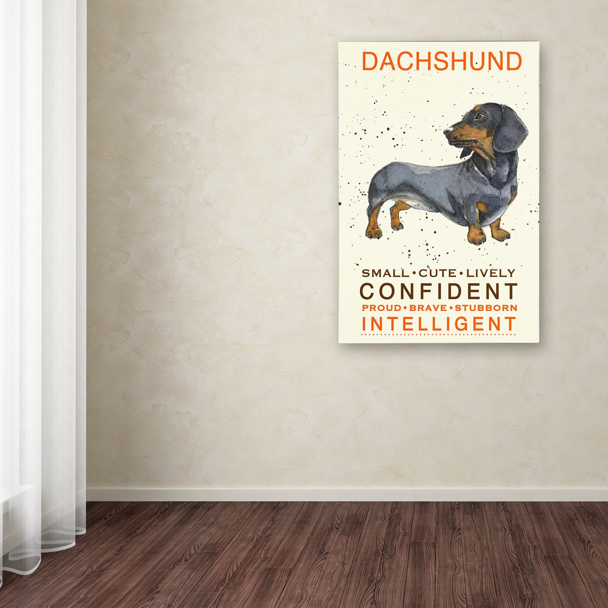 Trademark Fine Art 'Dachshund Print' Canvas Art by Michelle Campbell