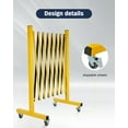 thumbnail image 7 of Expandable Barricade with Wheels 11.5 Feet Long Retractable Metal Traffic Gate Portable Security Barrier Yellow Black, 7 of 7