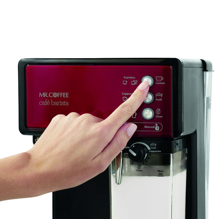 Mr. Coffee Cafe Barista エスプレッソマシン　メーカー Mr. Coffee Cafe Barista Espresso and Cappuccino Maker, Red