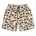 thumbnail image 3 of Uemuo Funny Chicken Pattern Men's Swim Trunks Hawaiian Beach Bathing Suit Swimsuits Beach Quick-Dry Shorts with Pockets-XX-Large, 3 of 9