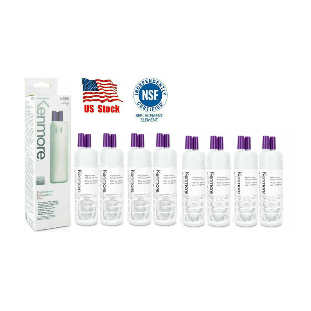 8 Pack Refrigerator Water Filter Kenmore 9081 Compatible with P8RFWB2L