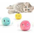 thumbnail image 2 of Juguete interactivo para gatos con pájaros chillones, ranas y grillos, pelotas de peluche para perseguir (3 unidades), 2 of 5