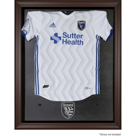 San Jose Earthquakes Brown Framed Team Logo Jersey Display Case
