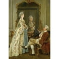 thumbnail image 2 of Ignacio De León Y Escosura 18x24 Black Ornate Framed Double Matted Museum Art Print Titled: The Courtship (1868), 2 of 5