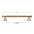 thumbnail image 4 of GlideRite 5-1/16 in. (128mm) Center-Center Euro Cabinet Bar Pull, Champagne Gold - 4361-128-CHPG, 10 Pack, 4 of 4