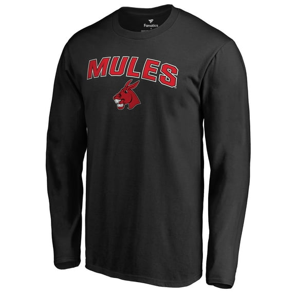 Men's Black Central Missouri Mules Proud Mascot Long Sleeve T-Shirt