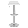 thumbnail image 2 of Home Square 22.6"-22.1" Chrome Steel Bar Stool in White - Set of 2, 2 of 2