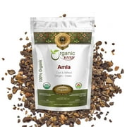 Organic Way Dried Amla/Indian Gooseberry Cut & Sifted (Phyllanthus Emblica) - Organic & Kosher Certified | Raw, Vegan, Non GMO & Gluten Free | USDA Certified - 1/4 lbs / 4 oz