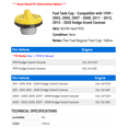 thumbnail image 2 of Fuel Tank Cap - Compatible with 1999 - 2003, 2005, 2007 - 2008, 2011 - 2013, 2015 - 2020 Dodge Grand Caravan 2000 2001 2002 2012 2016 2017 2018 2019, 2 of 2